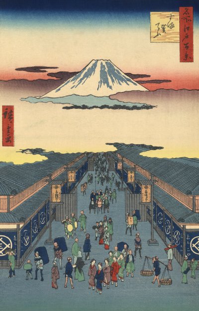 Rue Suruga-cho à Tokyo par Ando Hiroshige - Ando or Utagawa Hiroshige