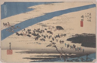 Bord de la rivière Oi à Suruga - Ando or Utagawa Hiroshige