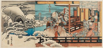 Taira no Kiyomori hanté par des spectres - Ando or Utagawa Hiroshige