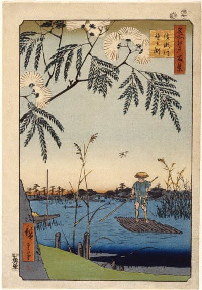 Le pont Kanasugi à Shibaura - Ando or Utagawa Hiroshige