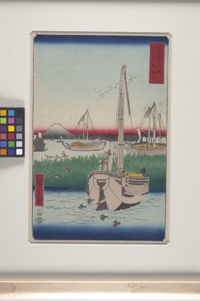 Large de Tsukuda dans la capitale orientale - Ando or Utagawa Hiroshige