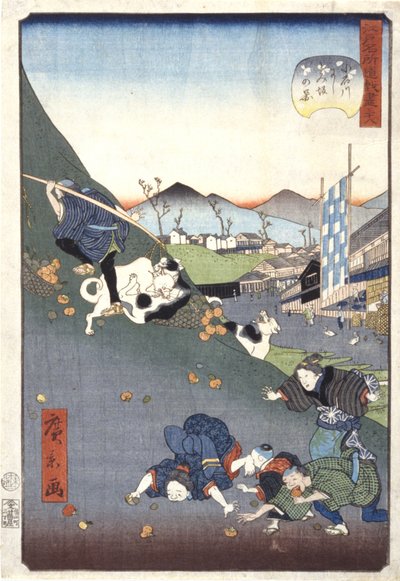 Vue de Nishitomizaka à Koishikawa (38) - Ando or Utagawa Hiroshige