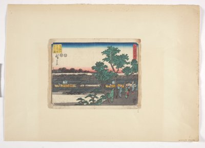 Vue de Saruwakacho depuis Matsuchiyama - Ando or Utagawa Hiroshige
