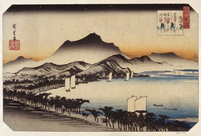 Éclaircie À Awazu - Ando or Utagawa Hiroshige