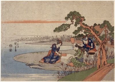 Femmes préparant du tissu - Ando or Utagawa Hiroshige