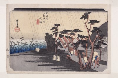 ?iso : La pluie de Tora - Ando or Utagawa Hiroshige