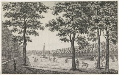 Vue du camp français sur le Malieveld à La Haye en l