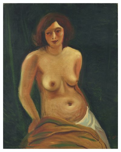 Buste de femme assise aux seins nus - Andre Derain