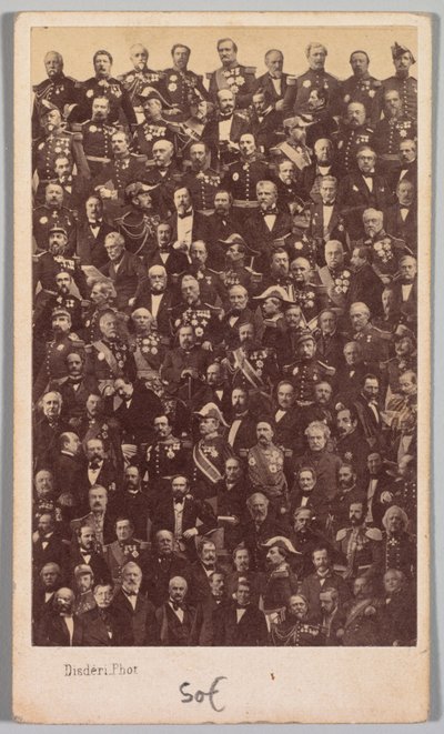 Héros militaires et leaders politiques français, milieu des années 1860 - Andre Adolphe Eugene Disderi