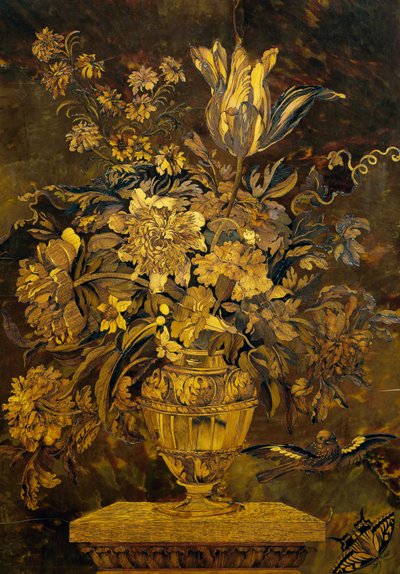 Marqueterie sur porte d