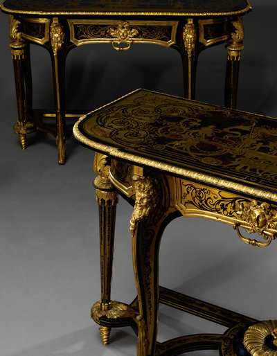 Paire assortie de tables de chevet Louis XIV, c.1710 - Andre Charles Boulle