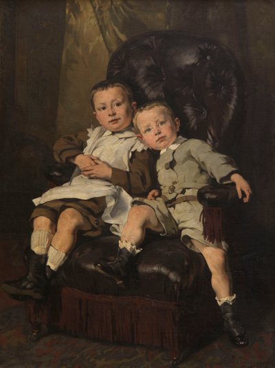 Paul et Edmond Roger, beaux-enfants du peintre - Andre Cluysenaar