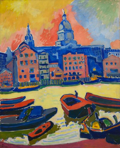 Londres : la cathédrale Saint-Paul vue de la Tamise - Andre Derain