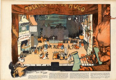 Théâtre par Victor Hugo par André Devambez (1867-1944) caricature dans « Le Rire » de 1902 - Andre Devambez