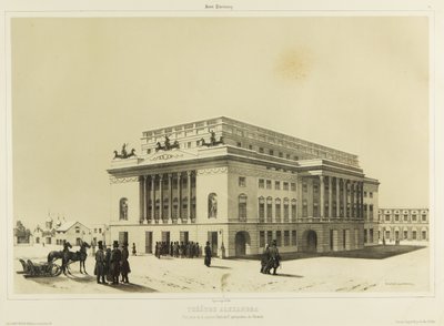Le théâtre Alexandrinsky à Saint-Pétersbourg, vers 1840 - Andre Durand