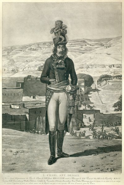 Portrait en pied du général Louis Charles Antoine Desaix pendant la campagne d