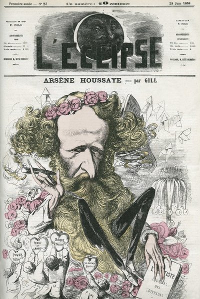Arsène Housset dit Houssaye (1815-1896), homme de lettres français. Couverture dans "L
