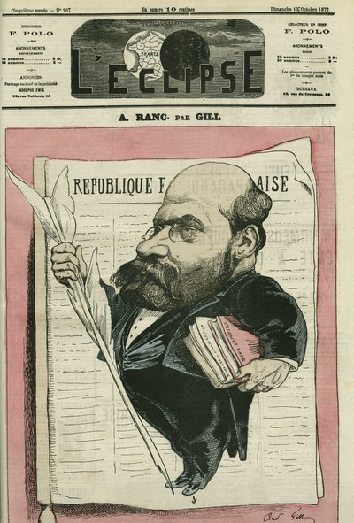 Arthur Ranc (1831-1908), journaliste et homme politique français. Couverture dans "L