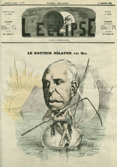 Auguste Nélaton (1807-1873), chirurgien français. Couverture dans "L