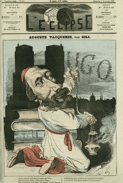 Auguste Vacquerie (1819-1895), poète, dramaturge et journaliste français. Couverture dans « L