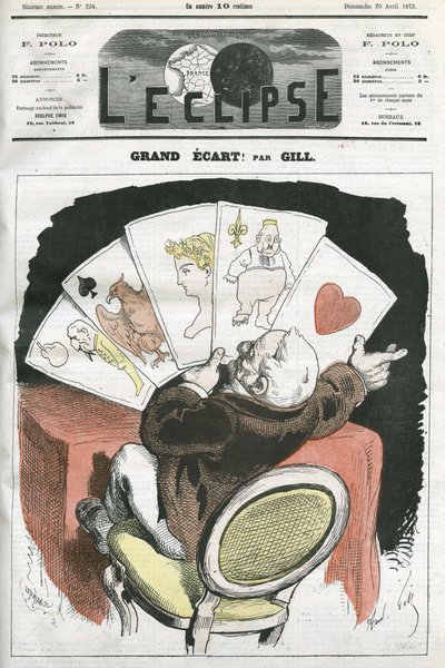 Grande répartition ! , caricature sur le gouvernement du président Adolphe Thiers (1797-1877). Couverture dans « L