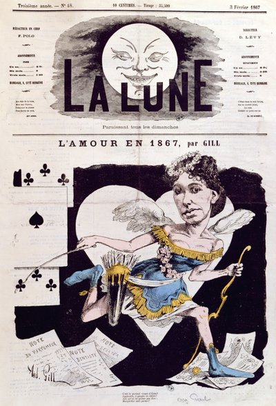 Caricature de Cora Pearl (1842-c.1886) de 