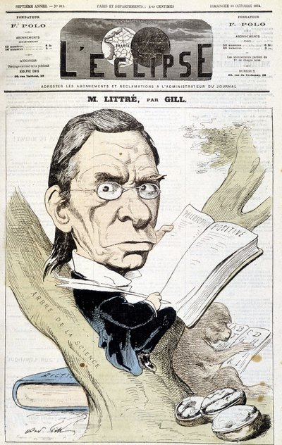 Portrait caricatural de Littré par Gill. Couverture de « L