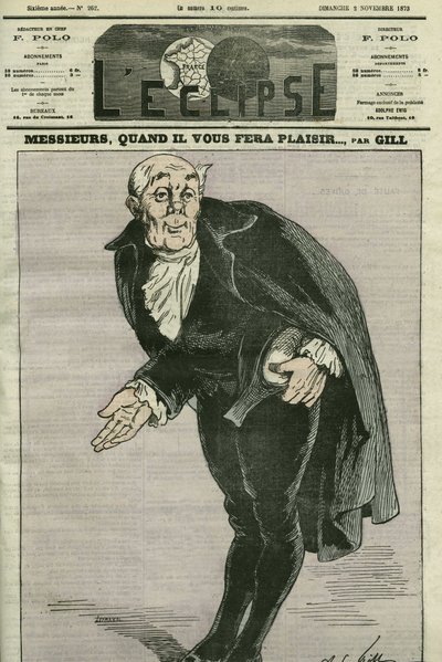 Caricature « Messieurs, quand il vous plaira... » Couverture dans « L