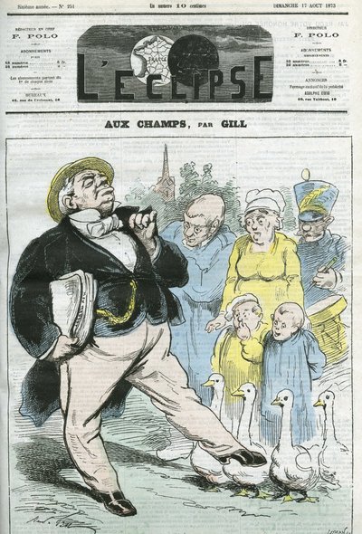 Caricature "aux champs". Couverture dans "L