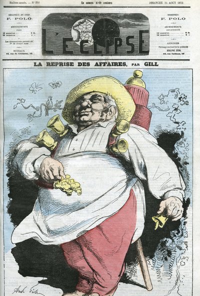Caricature « reprise des affaires ». Couverture dans « L