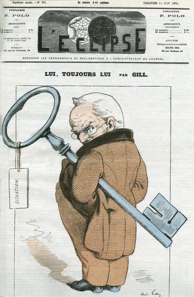 Caricature par Adolphe Thiers (1797-1877), homme d
