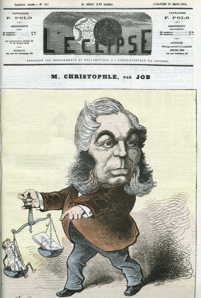 Caricature par Albert Christophle, homme politique français. Couverture dans « L