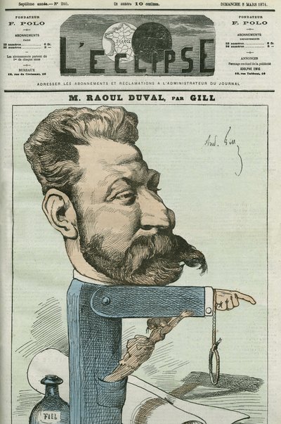 Caricature de Fernand Raoul-Duval - Andre Gill