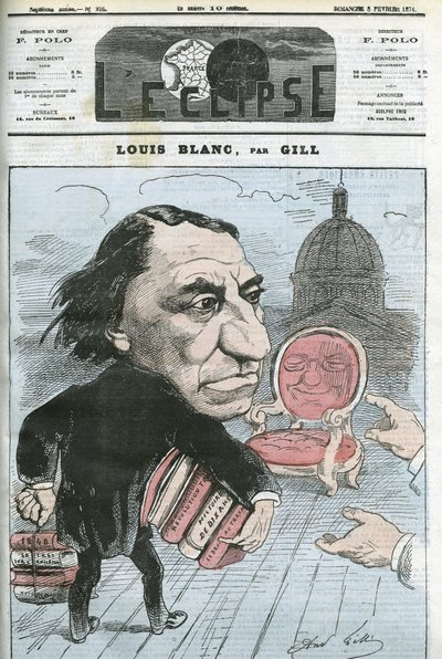 Caricature par Louis Blanc (1811-1882), homme politique et historien français. Couverture de « L