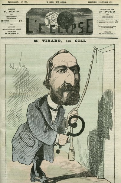 Caricature par Pierre Tirard (1827-1893), homme politique français. Couverture de « L