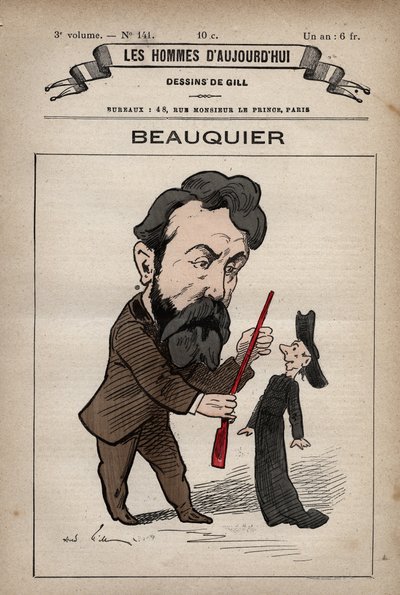 Caricature de Charles Beauquier homme politique français 1833 - 1916 de 