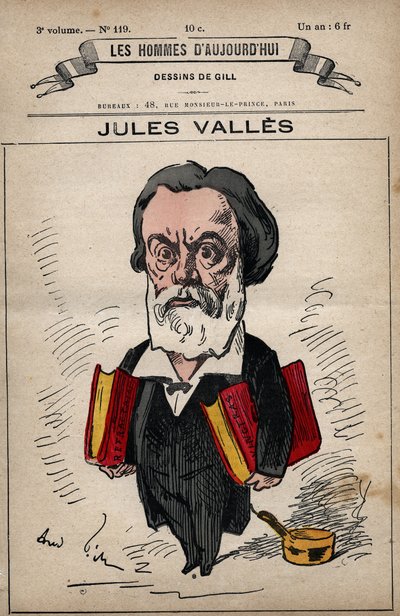 Caricature de Jules Vallès (1832-1885) de 