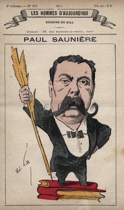Caricature de Paul Saunière (1827-1894) de "Les Hommes d