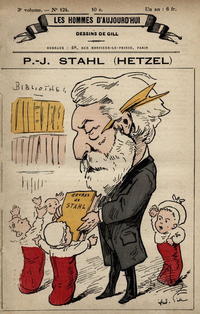 Caricature de Pierre Jules Hetzel de 