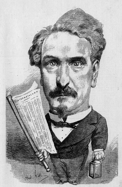 Dessin par André Gill représentant Henri Rochefort (1831-1913) journaliste et politicien français, dans « Le Monde Illustré » - Andre Gill