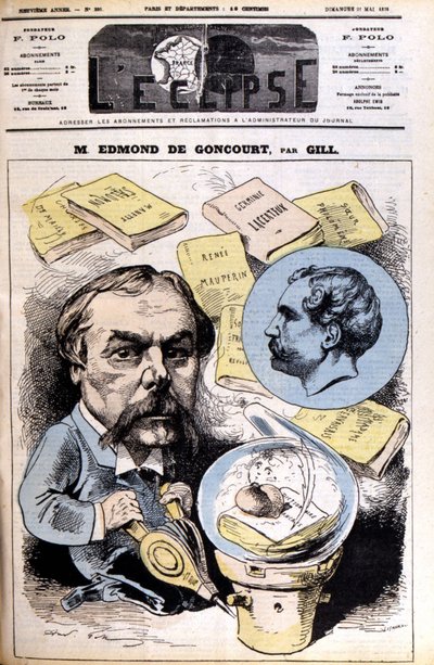 Edmond de Goncourt - par Gill, dans « L