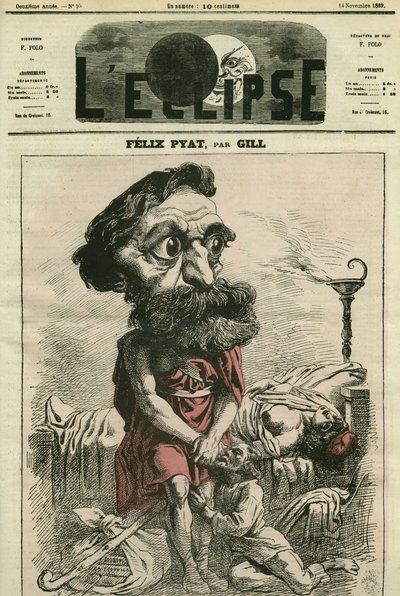 Félix Pyat (1810-1889), avocat, homme de lettres et homme politique français. Couverture dans "L