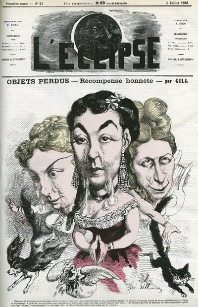 Illustration de "Objets perdus", chansons racontant les histoires de 3 femmes ayant perdu leur chien, sac à main et chat. Couverture dans "L