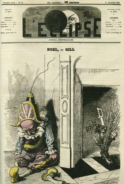Noël par Gill. Couverture dans « L