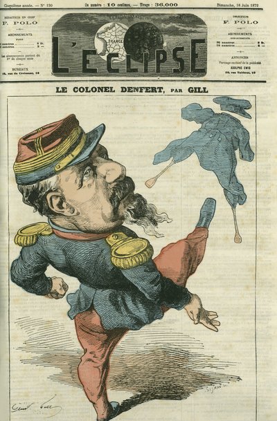 Pierre Philippe Denfert-Rochereau (1823-1878), soldat et homme politique français. Couverture dans « L