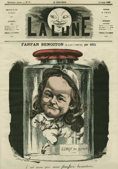 Portrait de Camille Schelter, actrice dans le rôle de Fanfan Benoiton - Andre Gill