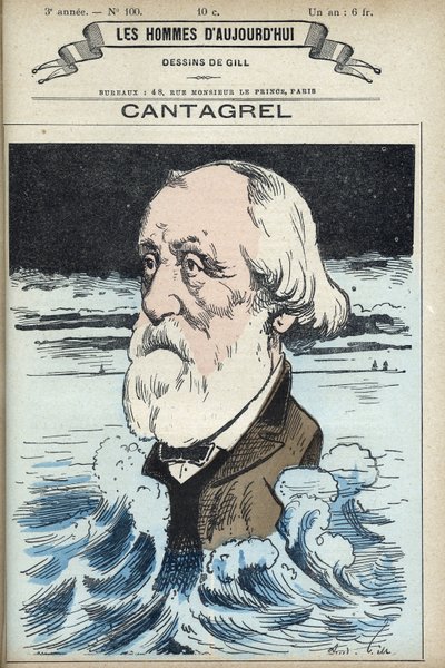 Portrait de Félix François Jean Cantagrel (1810-1887), homme de lettres, conseiller municipal et député de Paris. Caricature par Gill, Paris - Andre Gill