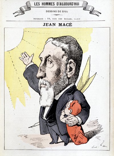 Portrait de Jean Macé, pédagogue français, fondateur de la Ligue de l