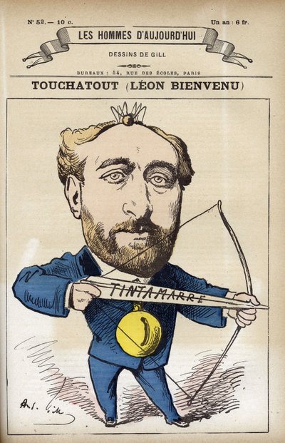 Portrait de Léon Bienvenu dit Touchatout (1835-1911), journaliste français et auteur de « L
