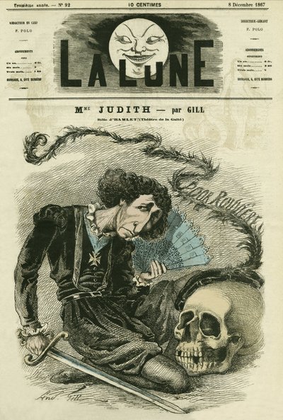 Portrait de Madame Judith (1827-? ), actrice française. Caricature de Gill, dans "La Lune", 8 décembre - Andre Gill